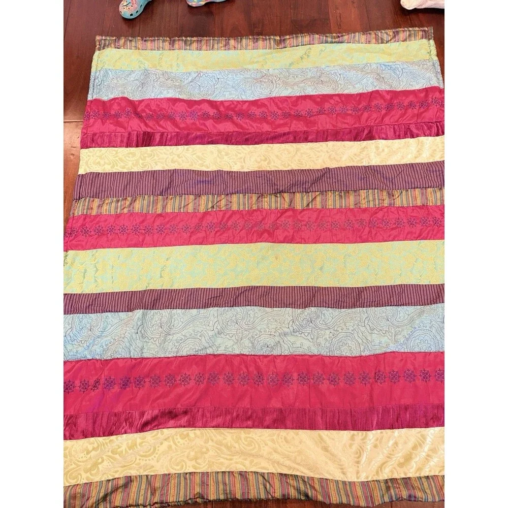 Rare Seventeen Twin Comforter  Boho Y2K Bedding Retro Striped